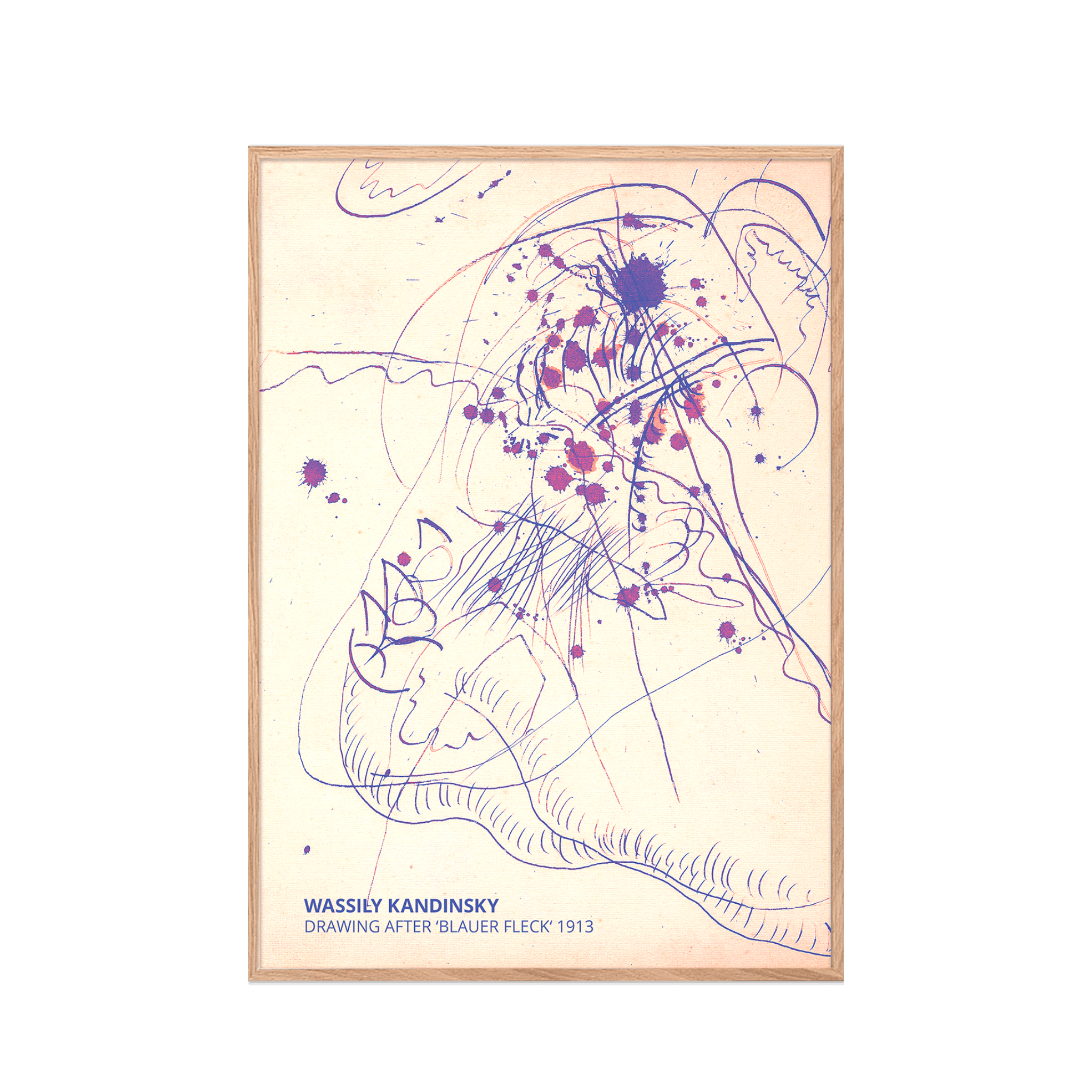 Kandinsky "Drawing after Blauer Fleck" Plakat 50 x 70 cm