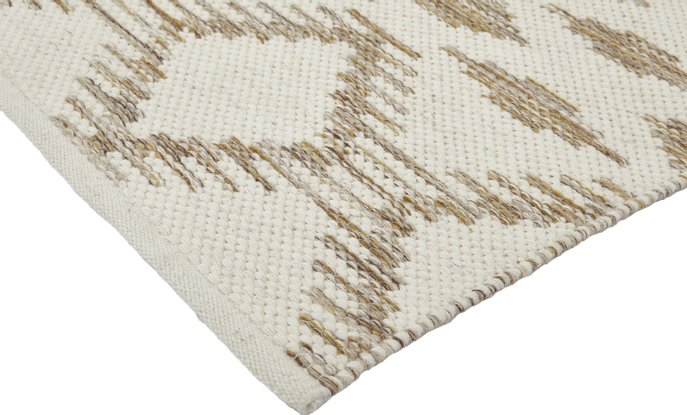 Liv Interior IDUN Wool Tæppe 70 x 250 cm - Caramel/Cream