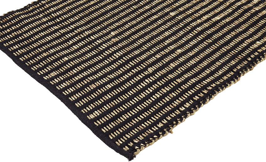 Liv Interior SAIGON Seagrass Tæpper 70 x 250 cm - Black
