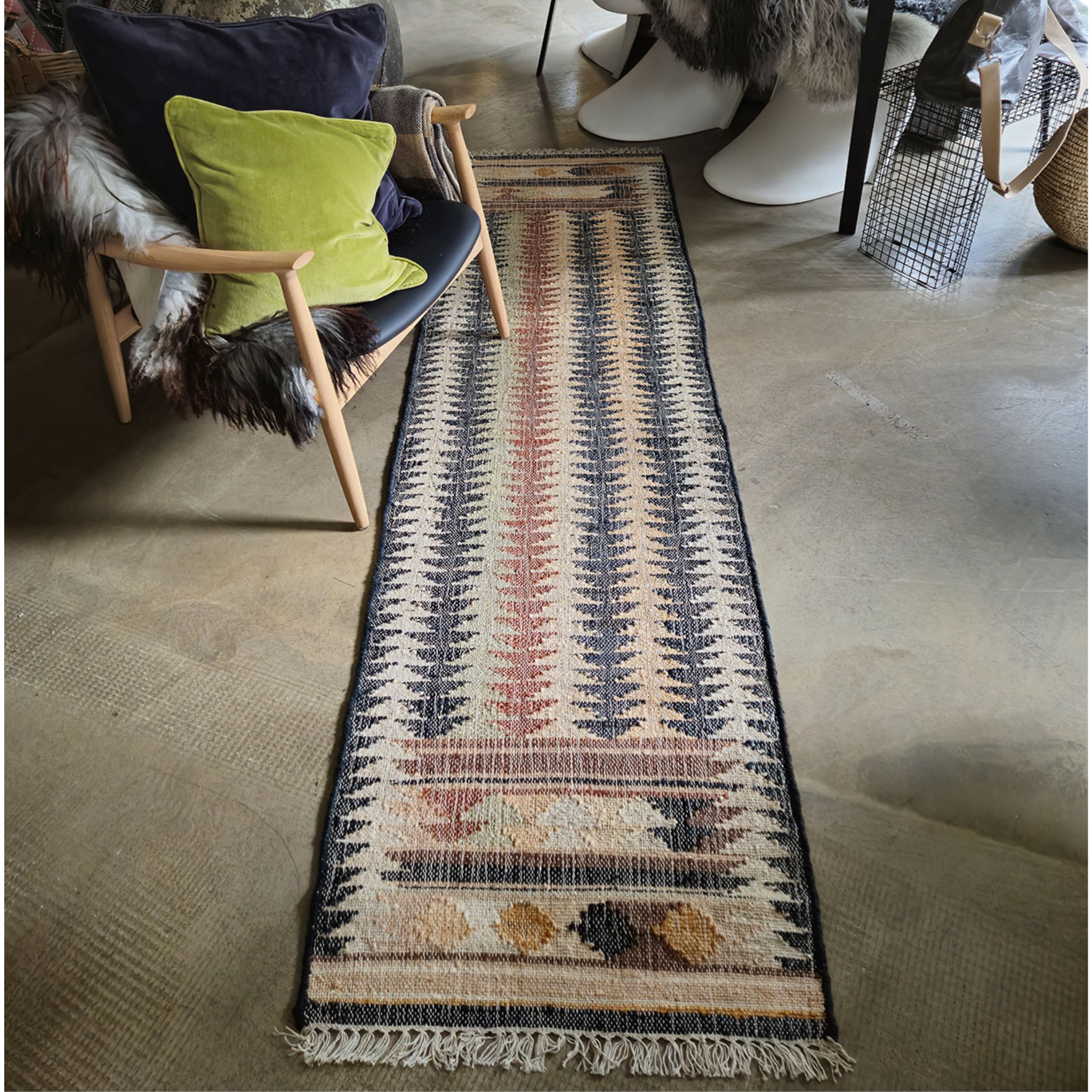 Liv Interior Jute Kelim FIR Tæppe 70 x 250 cm