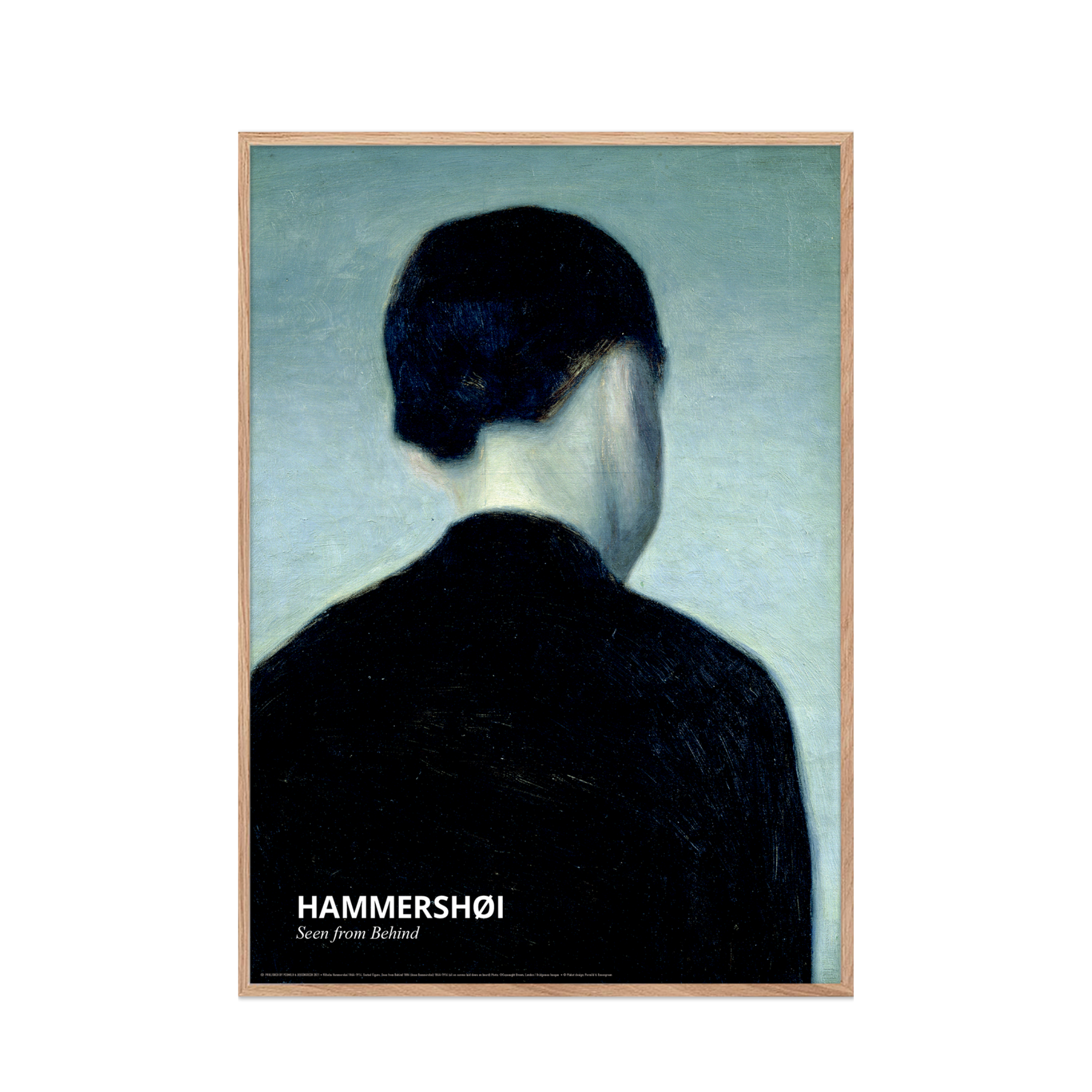 Vilhelm Hammershøi "Seen from Behind" Plakat 50 x 70 cm