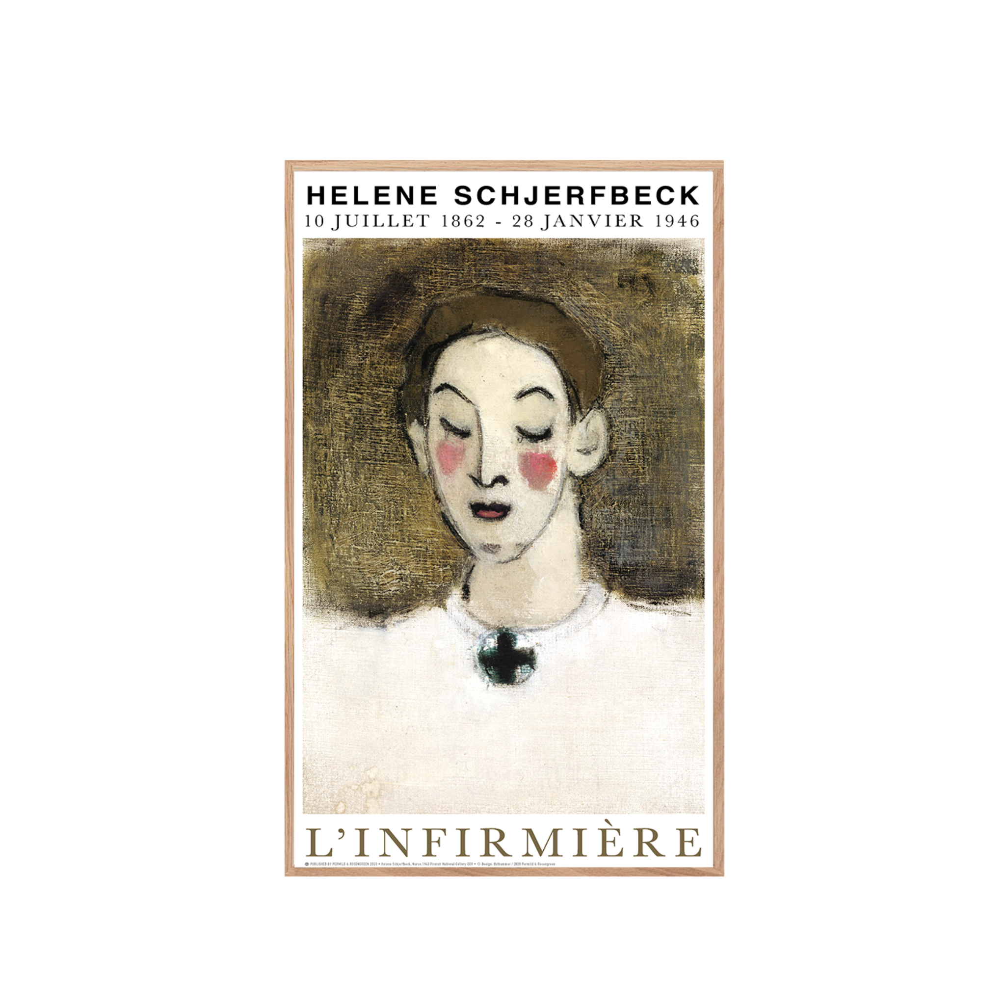 Helene Schjerfbeck "L´infirmiére" Plakat 33 x 55 cm