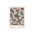 Japansk Træsnit "Floral Pattern" Plakat 30 x 42 cm