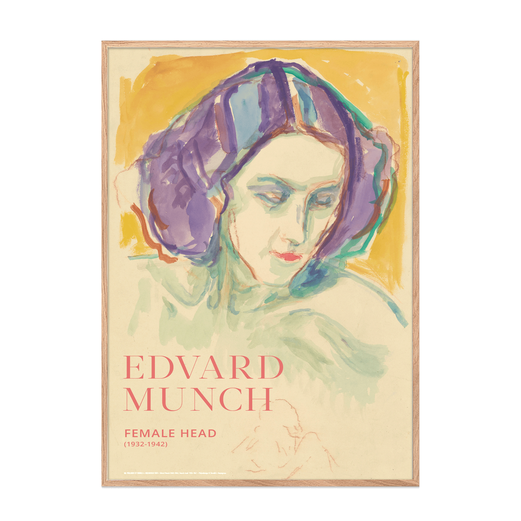 Edvard Munch "Female Head" Plakat - 60 x 84 cm