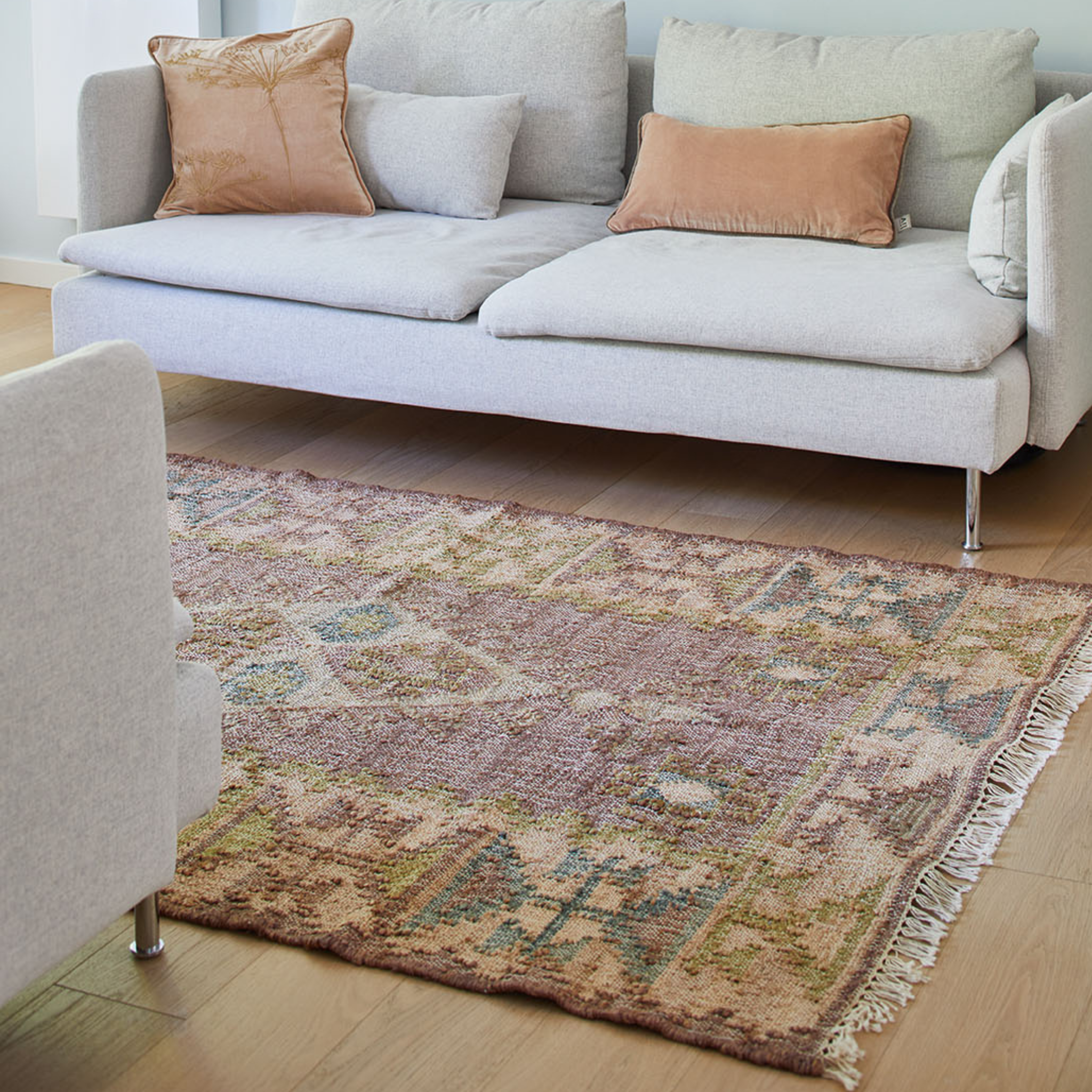 Liv Interior Jute Kelim MUSCAT Tæppe 140 x 200 cm