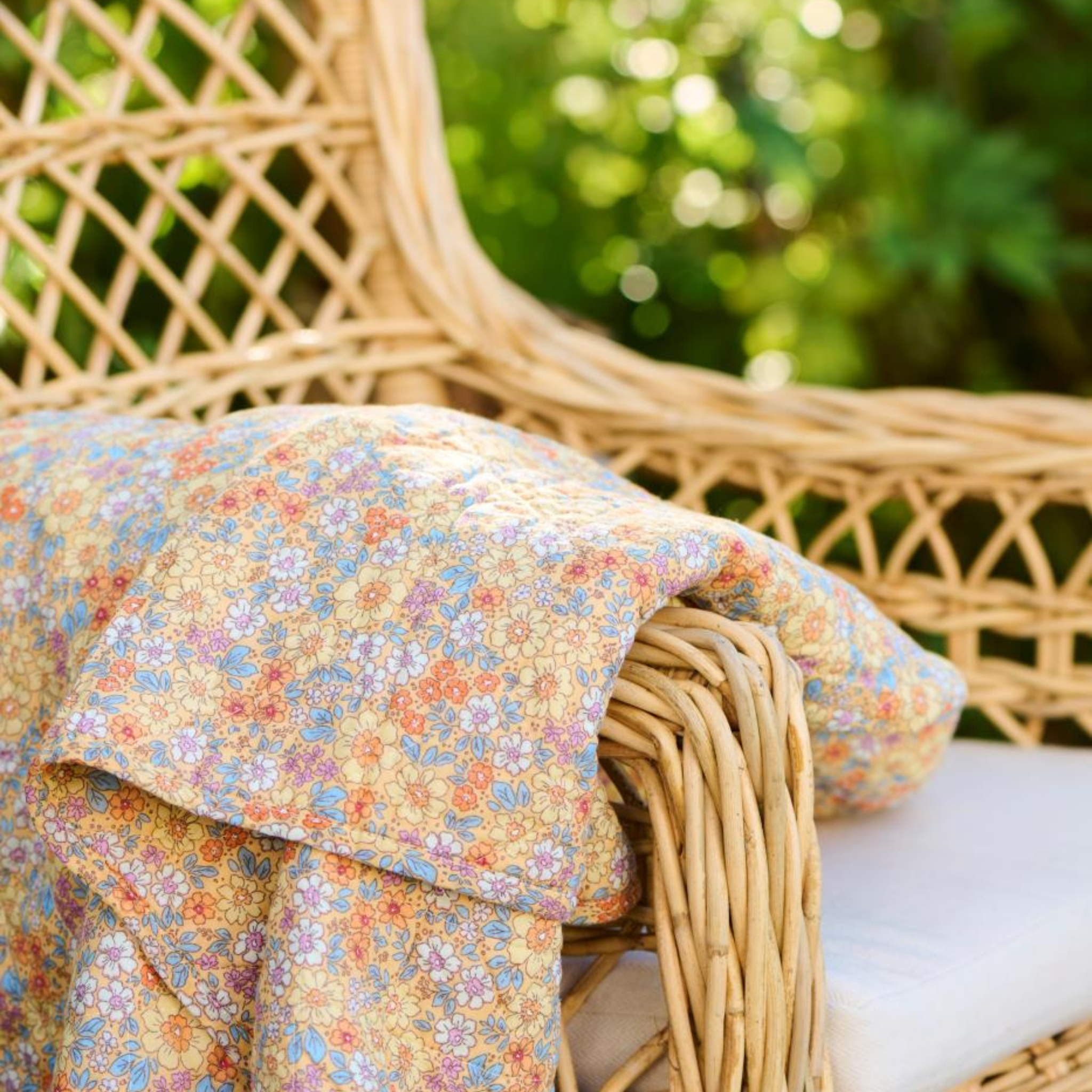 Ib Laursen Quilt Plaid - Gul/Blå/Orange/Lilla