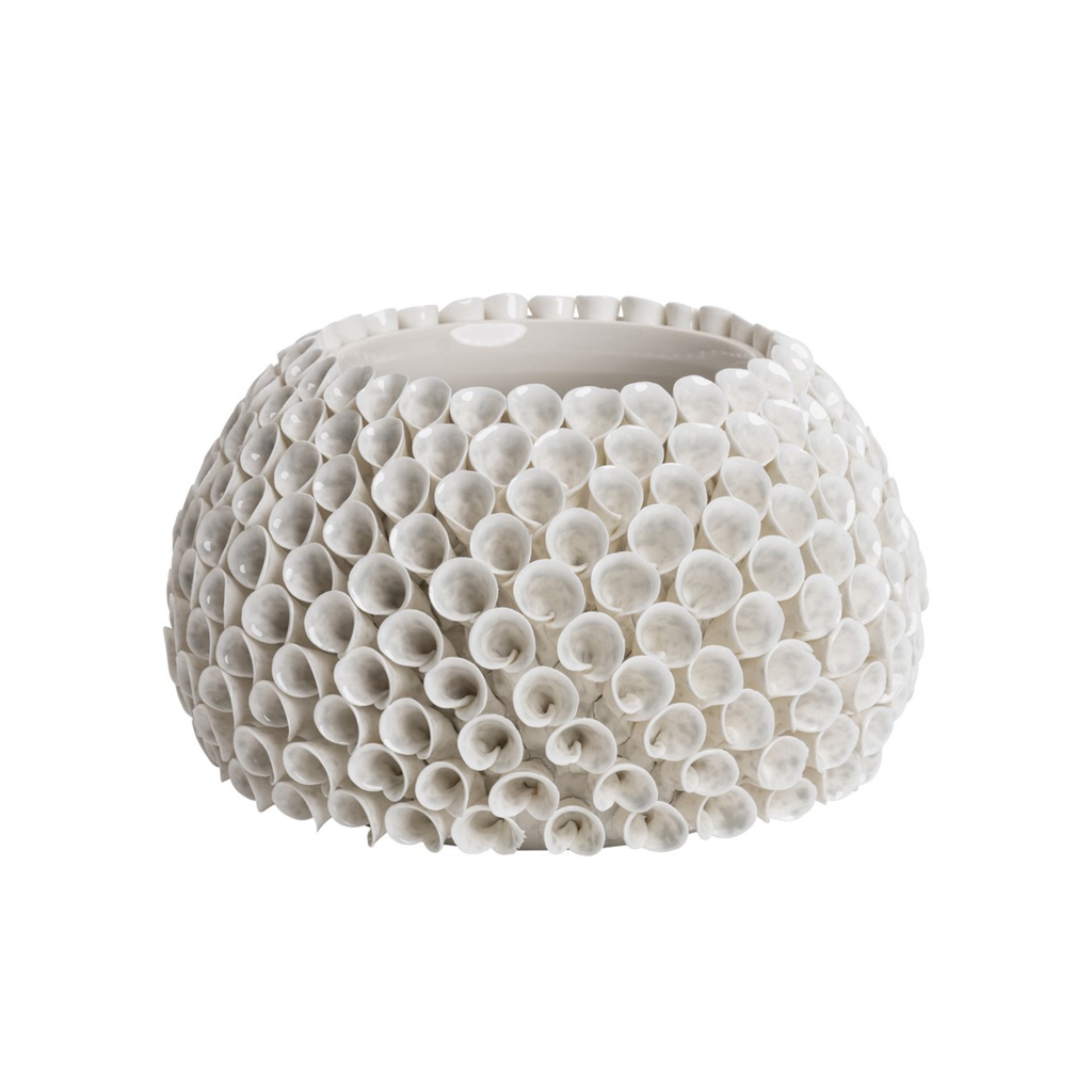 Mogihome Shelly Vase - Creme